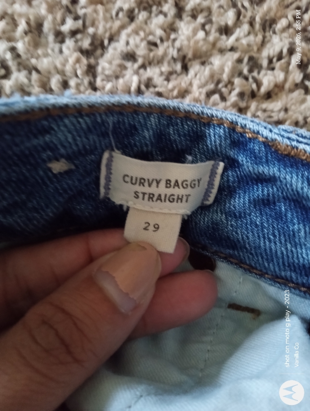 Madewell Women's Curvy Baggy Straight Leg Jean Blue Size 29 - Picture 3 of 8